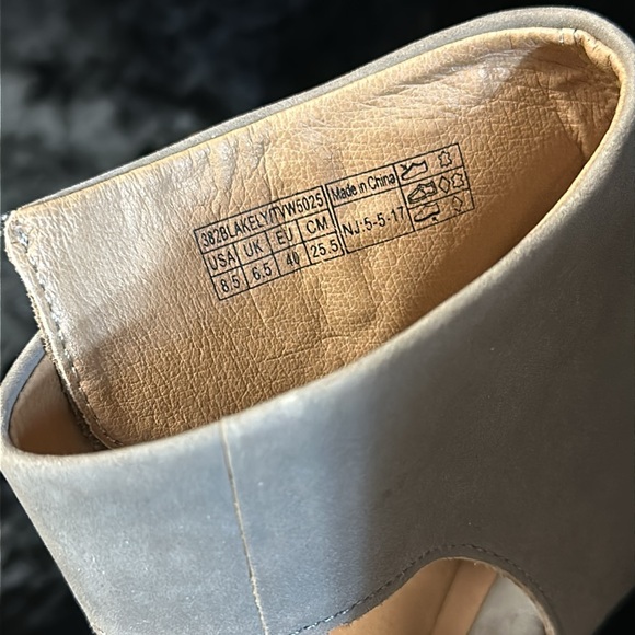 Vionic Perk Blakely Open Toe Slingback Heel Peep Toe Booties Grey Leather 8.5 - Picture 6 of 7